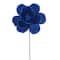 20" Blue Velvet Bead Trim Magnolia Stems, 3ct.